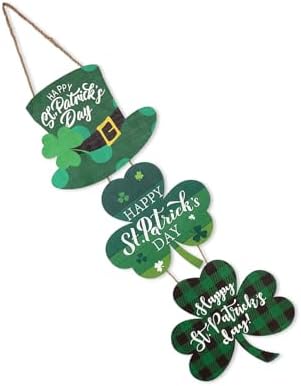 Irish Festival Wooden Door Ornament Wall Hanging for Front Door Mantels Tree Holiday Party Decoration Wooden Party Decoration