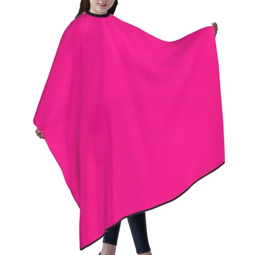Custom Barber Cape Unisex Salon Hair Cutting Capes Add Your Image Logo Haircut Kit Personalized Stylist Tool - color: Deep Pink