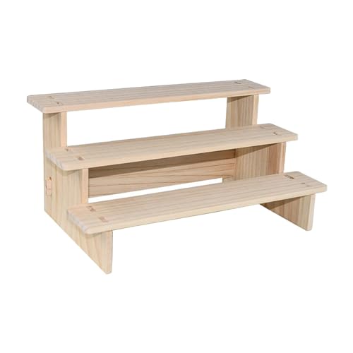 Product Stand, Showcase Fixtures, Wooden Display Riser Shelf Wood Display Shelf for Figures, 3 Layer 30cm - color: 3 Layer 30cm