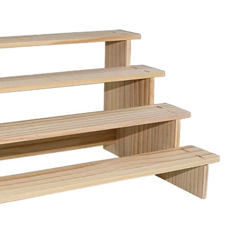 Product Stand, Showcase Fixtures, Wooden Display Riser Shelf Wood Display Shelf for Figures, 4 Layer 40cm - color: 4 Layer 40cm