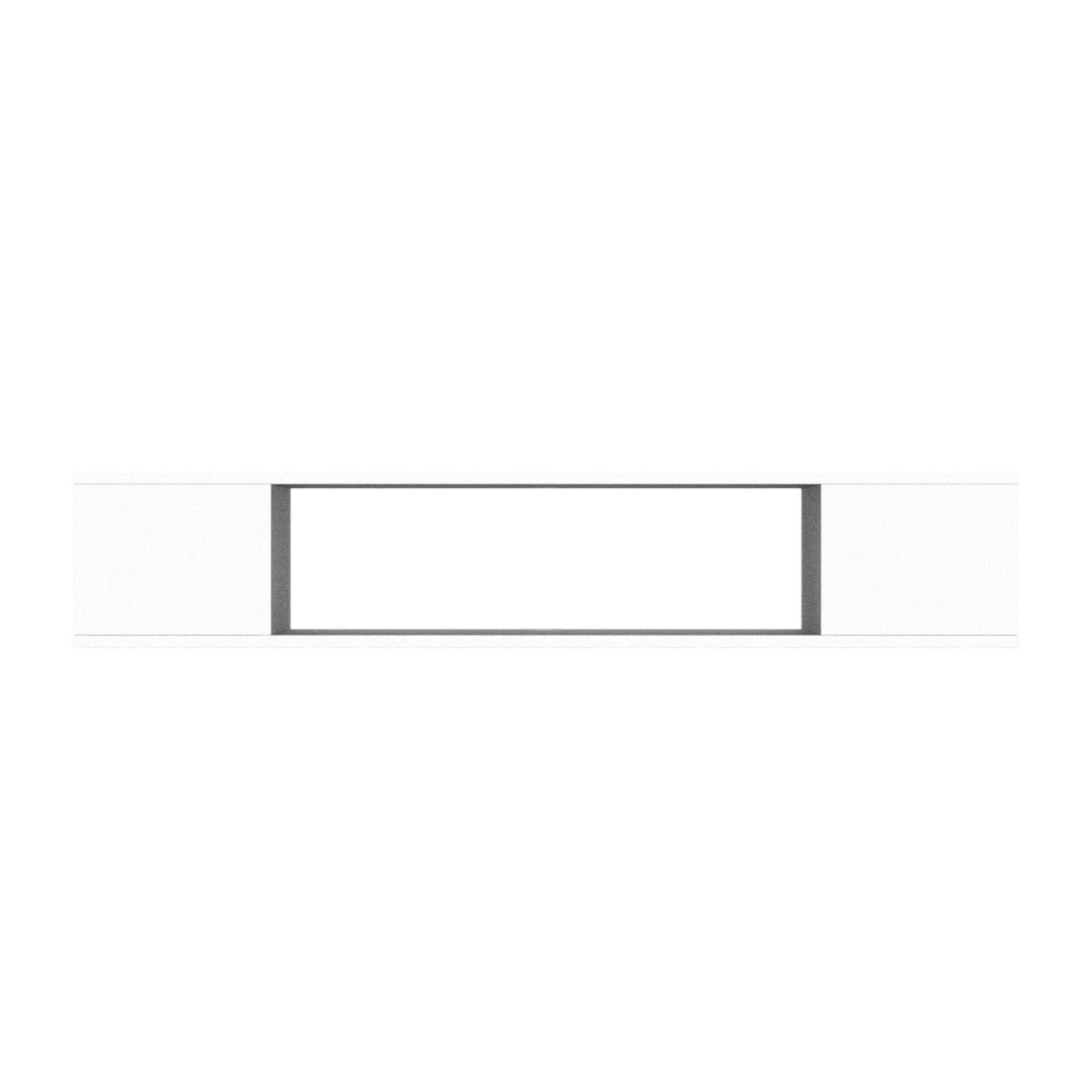 GHC Floating TV Stand, Wall Mounted Entertainment Center and Cabinet Shelf, Media Console for DVD Player, Space-Saving Under TV Shelf for Bedroom, Living Room (White)