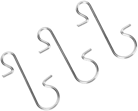 CHICIRIS Metal S Hooks, 100pcs Multi Purpose Christmas Tree Decor with Ornament Hanger for Home Holiday Decoration (White)