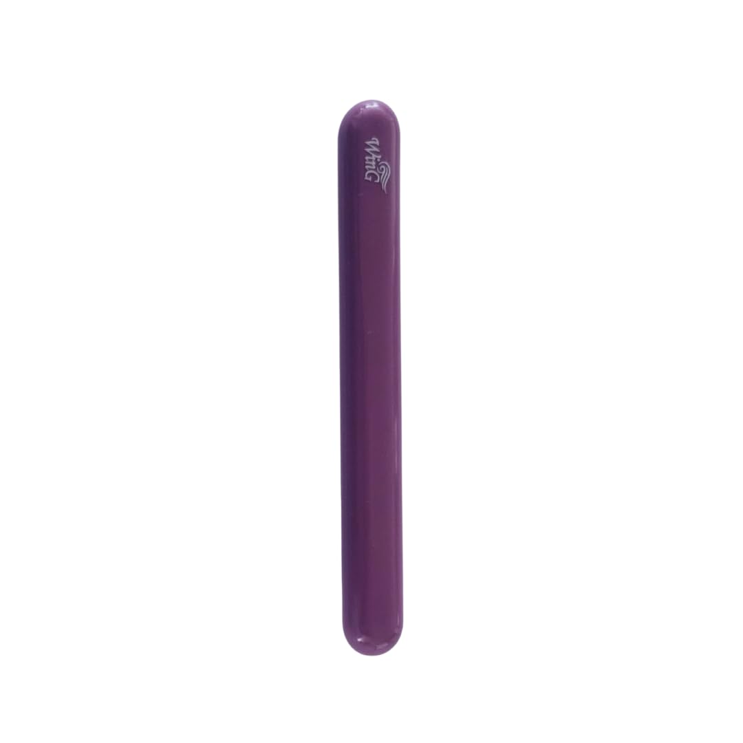 Wing Glass Nail File and Buffer – Nano Glass Nail Shiner, Professional Manicure Tool for Natural Glossy Finish, Washable & Reusable, 5 Colors, 5 Inch (Violet)