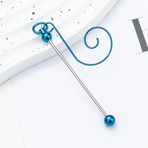 5 Pieces Colorful Metal Hanging Hooks for Christmas Ornament and Craft Projects Beadable Hangers Jewelry Accessories Metal Ornament Hanger