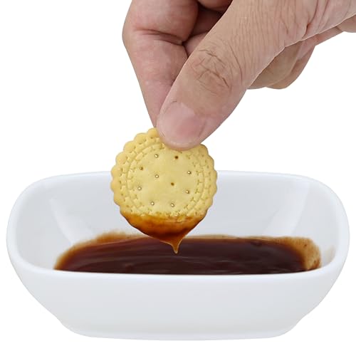 EIKS 2 Pack Ceramic Side Dishes Appetizer Plates for Serving Snacks Candy Dessert Sauce Seasoning Nuts