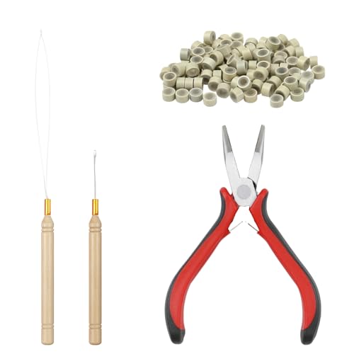 Full Shine Ovo Weft Hair Extensions Butterfly and Micro Link Hair Extensions Tools Kit