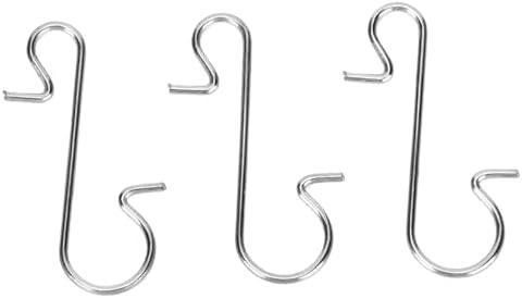 GOWENIC 100 Pcs Multi Purpose Metal S Shape Hooks for Christmas Tree Ornament Holders, White Hanging Hooks for Bells, Small Decorations, Home & Holiday Decor Accessories (White)