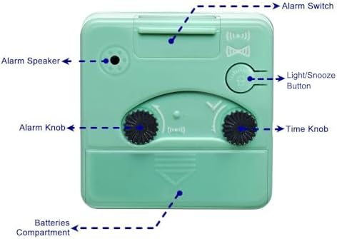 Peakeep Ultra Small, Battery Travel Alarm Clock with Snooze and Light