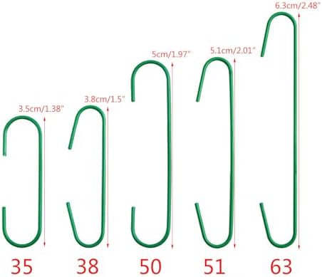 Mjaie 100pcs Christmas Ornament Hooks Metal C-Shaped Hook Holder Christmas Tree Ball Pendant Hanging Decoration for New Year Ornament Hooks