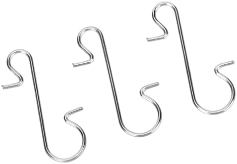 CHICIRIS Metal S Hooks, 100pcs Multi Purpose Christmas Tree Decor with Ornament Hanger for Home Holiday Decoration (White)