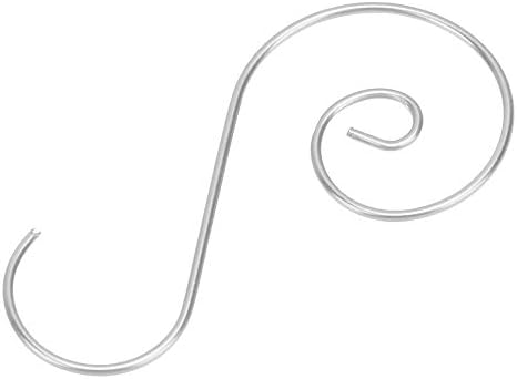 Cryfokt 60 Pcs Metal S Hooks for Christmas Tree Ornaments, 4 Colors