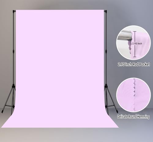 Light Purple Photo Backdrop for Photoshoot 6x9ft, Zoom Meeting Photography Backdrop Studio Shooting Props - color: Light purple, size: 6X9ft