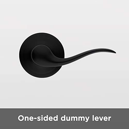 Kwikset 97880-861 Tustin Left-Handed Half-Dummy Lever, Iron Black (Pack of 2)