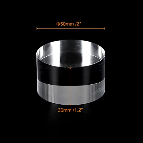 MECCANIXITY Clear Acrylic Solid Cylinder Round Display Riser, 1.2 inches (Height) x 2 inches (Diameter), for Showing Your Collectibles, Cosmetics