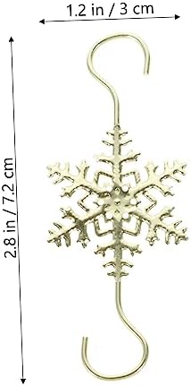 10pcs Christmas Snowflake Hooks Mantel Hangers for Stockings and Ornaments Punch Fireplace Decoration for Holiday Displays