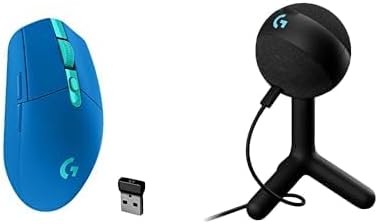 Logitech G305 Lightspeed Wireless Gaming Mouse, Blue + Yeti Orb RGB Gaming Microphone with LIGHTSYNC, USB Mic for Streaming