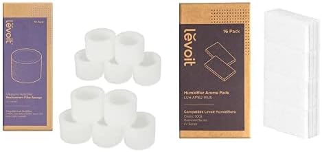 LEVOIT 10 Pack Humidifier Replacement Filters and 16 Pack Aroma Pads