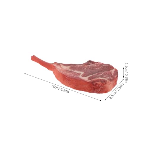LOGOFUN Lifelike Artificial Steak Beef Model Fake Realistic Meat Photography Prop for Kitchen Display Restaurant and Cabinet Party Decoration