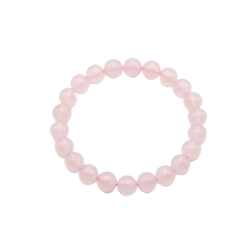 The Vida Handmade AAA+ Quality Crystal Stretch Elastic Bracelet - Nature Gemstone - Jewelry Gift - Holiday Gift - For Women & Men (Rose Quartz)