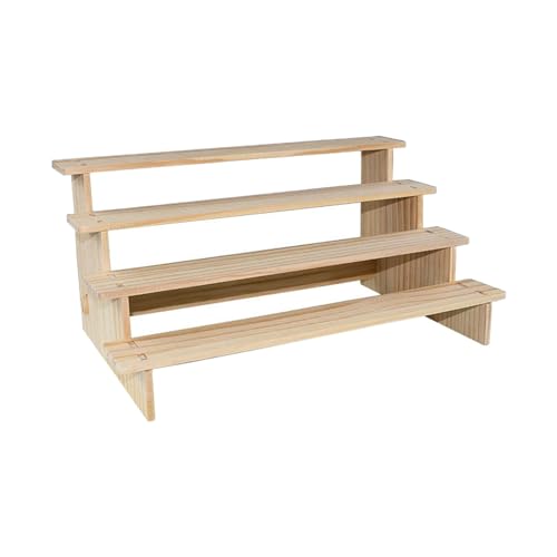 Product Stand, Showcase Fixtures, Wooden Display Riser Shelf Wood Display Shelf for Figures, 4 Layer 40cm - color: 4 Layer 40cm