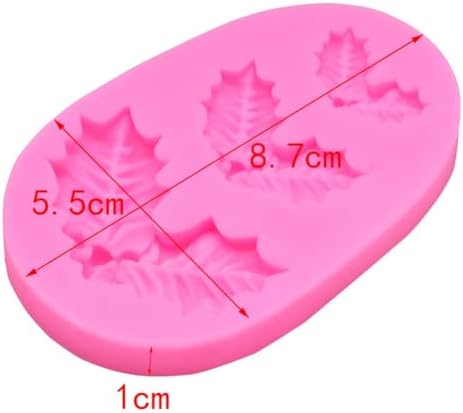 Christmas Silicone Baking DIY Multiple Deco Cake Fond Chocolate Selected Wood These Pend Are Designed for Durability Ensu That They Can Baking Silicone (leaves holly)