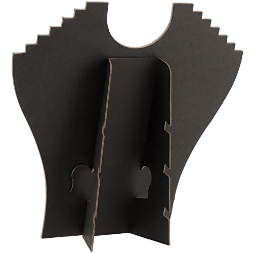 MOUYAT 10 Pack Black Necklace Display, 9.6 x 9.2 Inch Velvet Necklace Display Holder with Reinforced Bracket, Necklace Display Stands For Selling, Jewelry Organization
