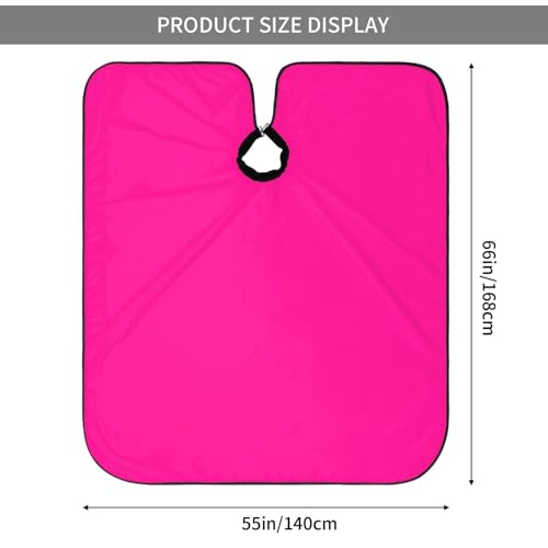Custom Barber Cape Unisex Salon Hair Cutting Capes Add Your Image Logo Haircut Kit Personalized Stylist Tool - color: Deep Pink
