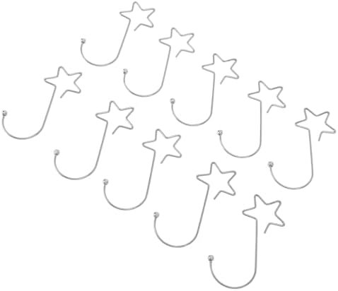 Star Shaped Christmas Tree Hooks, 120pcs Stainless Steel Ornament Hangers for Holiday Decorations, for Christmas, Easter, Halloween Parties (Silver)