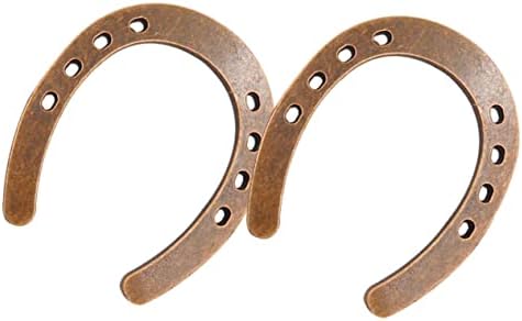 MAGICLULU 4pcs Vintage Horseshoe Hanging Pendant Decoration for Home and Garden Rustic Wedding Favors Crafts for Bathroom Kitchen Office and Living Room Decor