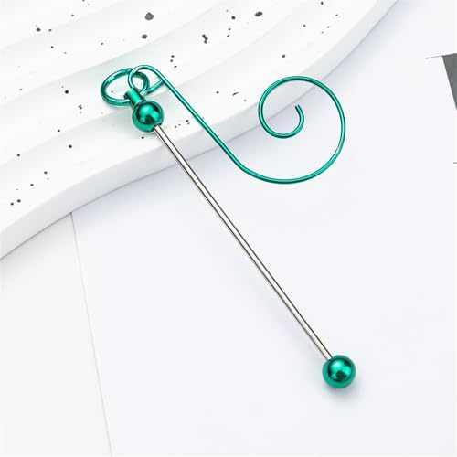 5 Pieces Colorful Metal Hanging Hooks for Christmas Ornament and Craft Projects Beadable Hangers Jewelry Accessories Beadable Christmas Hooks
