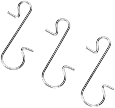 GOWENIC 100 Pcs Multi Purpose Metal S Shape Hooks for Christmas Tree Ornament Holders, White Hanging Hooks for Bells, Small Decorations, Home & Holiday Decor Accessories (White)