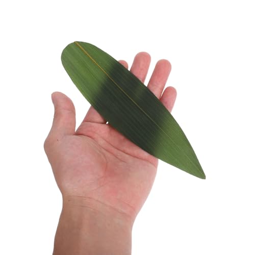 IMIKEYA 100Pcs Bamboo Leaves for Food - Sushi Bamboo Leaf Sashimi Presentation Japanese Food Plating Decoration for Restaurants Home Holiday Party
