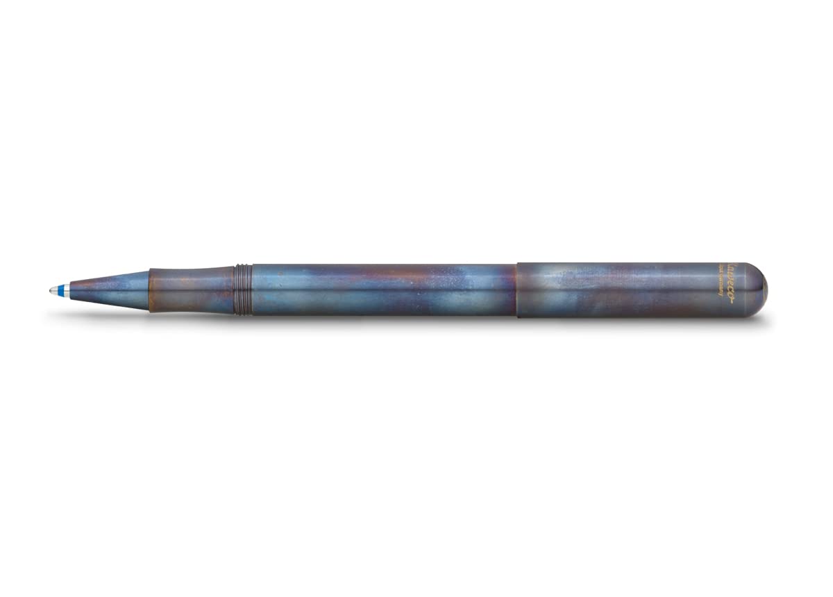 Kaweco LILIPUT Ball Pen Fireblue with Cap Retractable Ballpoint Pen with a Standard D1 Refill in a Tin Box Metal Ball Pen 13 cm