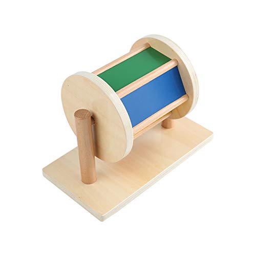 Adena Montessori Full-Size Spinning Drum Montessori Toys for Infant 6 - 12 Months 1 Year Old Babies Toddlers (Typical)