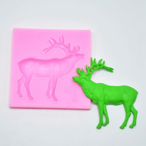 Christmas Silicone Baking DIY Multiple Deco Cake Fond Chocolate Selected Wood These Pend Are Designed for Durability Ensu That They Can Baking Silicone (Pink Christmas Elk)