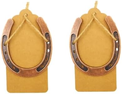 MAGICLULU 4pcs Vintage Horseshoe Hanging Pendant Decoration for Home and Garden Rustic Wedding Favors Crafts for Bathroom Kitchen Office and Living Room Decor