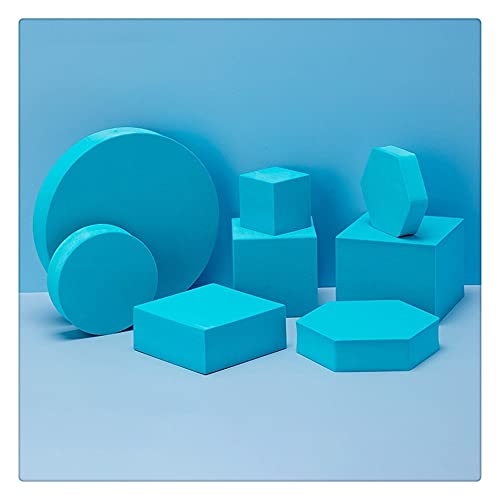 8 in 1 Foam Photography Prop Set for Product Display, Accessories, Jewellery, Cosmetics, Model, Perfumein and Trinkets on Perfect of Showing (Deep Blue) - color: Deep Blue