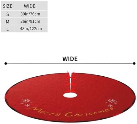New Year Christmas Tree Skirts 48", Xmas Tree Cloth Mats Trees Skirts for Decor Gift, Home Decoration