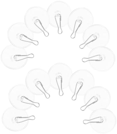 PRETYZOOM Self Adhesive Ceiling Hooks for Hanging Flyers and Lightweight Accessories with Sticky Discs 40pcs and Removable Stainless Steel Hooks During Holidays and Home Decor