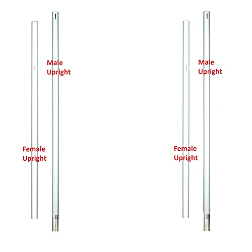 Pipe and Drape Backdrop Photobooth Wedding Party Convention Tradeshow Kit Framework ONLY (8' Fixed Uprights) - size: 8' Fixed Uprights