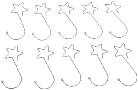 Star Shaped Christmas Tree Hooks, 120pcs Stainless Steel Ornament Hangers for Holiday Decorations, for Christmas, Easter, Halloween Parties (Silver)