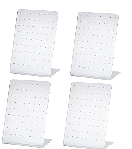 4 Pcs Acrylic 72 Holes Earring Holder Earrings Ear Studs Jewelry Show Plastic Display Rack Stand Organizer Holder Showcase