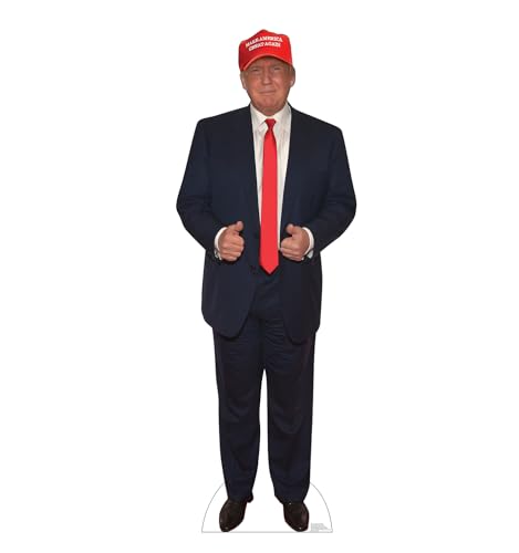 Cardboard People Donald Trump Life Size Cardboard Cutout Standup - color: Donald Trump (Make America Great Again Hat)