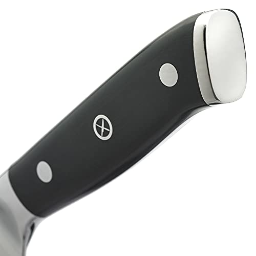 Mercer Culinary M13780 Premium Grade Super Steel, 8-Inch Chef's Knife w/Leaf Pattern Blade, G10 Handle - style: Chef's Knife Leaf Pattern Blade 8 Inch