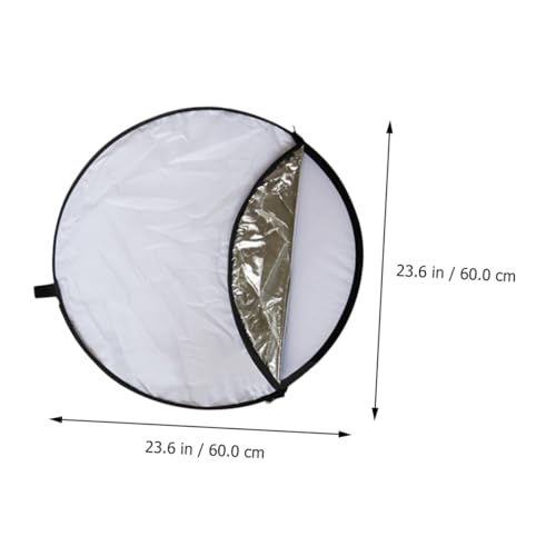5-in-1 Foldable 60cm Photography Reflective Board for Photo and Jewelry Lighting with Carrying Case, Portable Light Diffuser Reflector for Studio and Outdoor Use