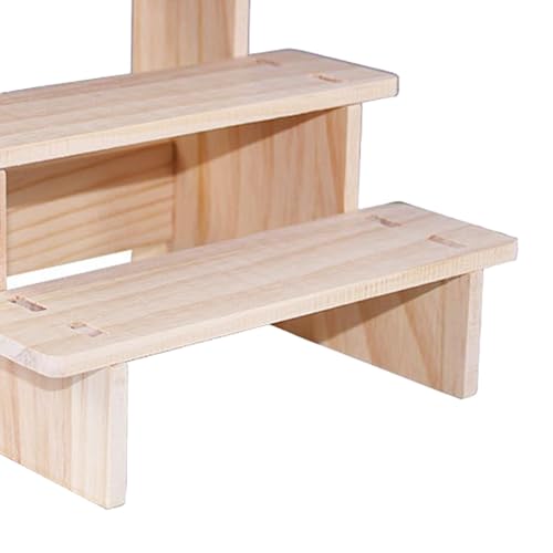 Product Stand, Showcase Fixtures, Wooden Display Riser Shelf Wood Display Shelf for Figures, 3 Layer 20cm - color: 3 Layer 20cm