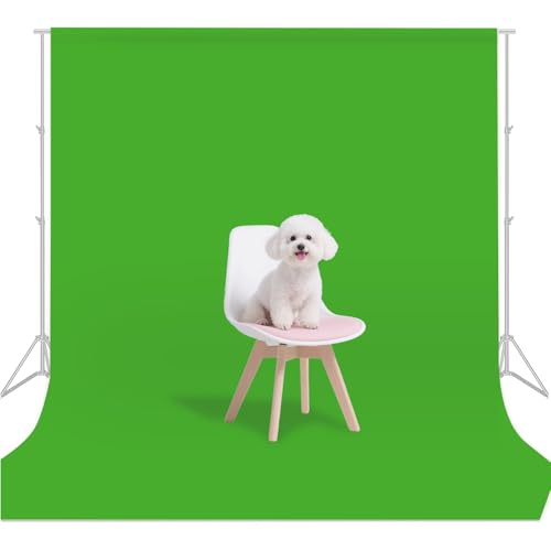 Green Screen Photo Backdrop, Chroma Key Background for Photography, Live Streaming, Zoom Video Studio, Online Courses 5x7FT - color: Green, size: 5x7 Ft
