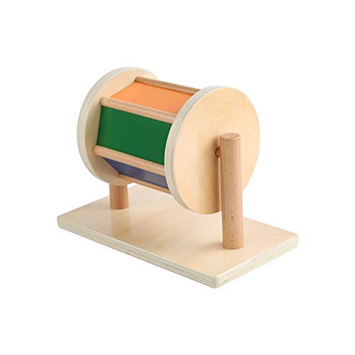 Adena Montessori Full-Size Spinning Drum Montessori Toys for Infant 6 - 12 Months 1 Year Old Babies Toddlers (Typical)