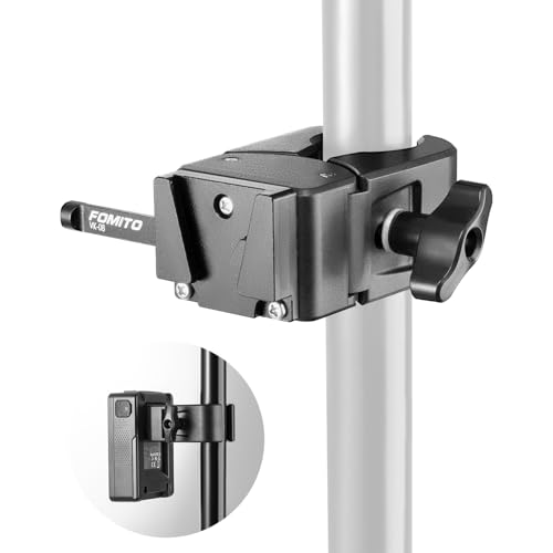 Fomito V-Mount Battery Clamp, Quick Release Plate for Sony BP Battery, Professional Camera Mount - color: Black
