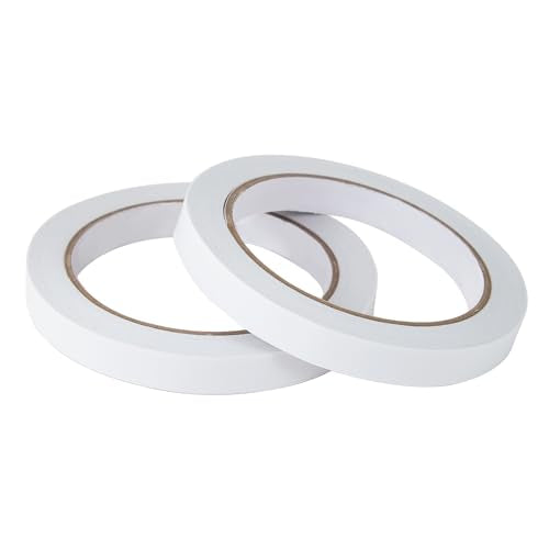 1/4" 4 Rolls Double Sided Adhesive Sticky Tape for Arts, DIY, Card Making, Crafts, Photography, Scrapbooking, Gift Wrapping, Office School Stationery Supplies, Home Supplies (Width: 6mm) - size: 1/4 in (6 mm)